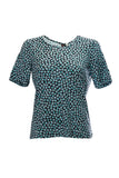 Canel Minimalist Floral Pattern Short Sleeve Women's T-Shirt - Casual Use