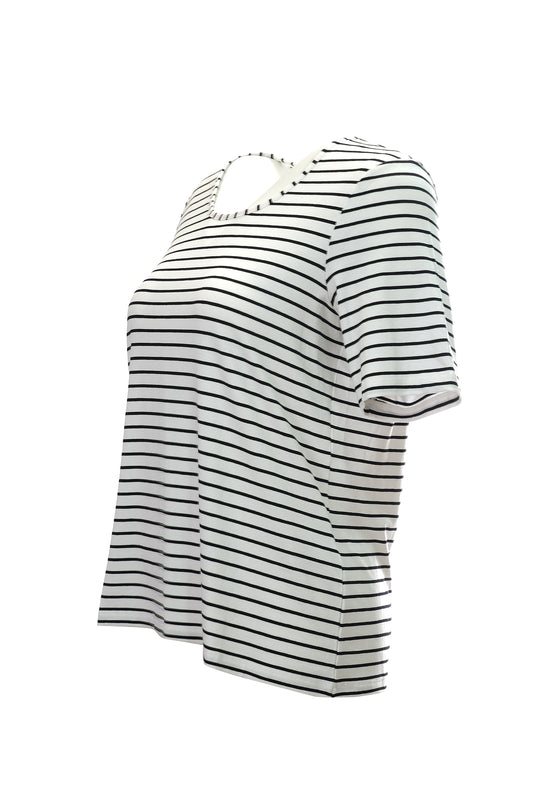Canel Minimalist Çizgili Kadın T-Shirt - Rahat ve Şık Günlük Kullanım