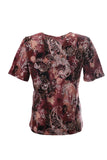 Crew Neck Short Sleeve Floral T-Shirt Cnl