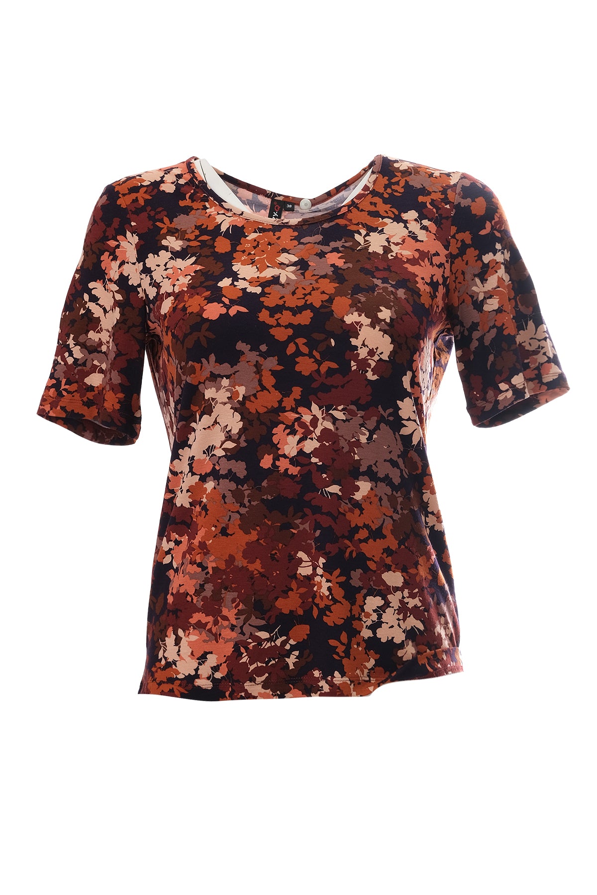 Canel Minimalist Çiçekli Kadın T-Shirt - Kısa Kol Main image