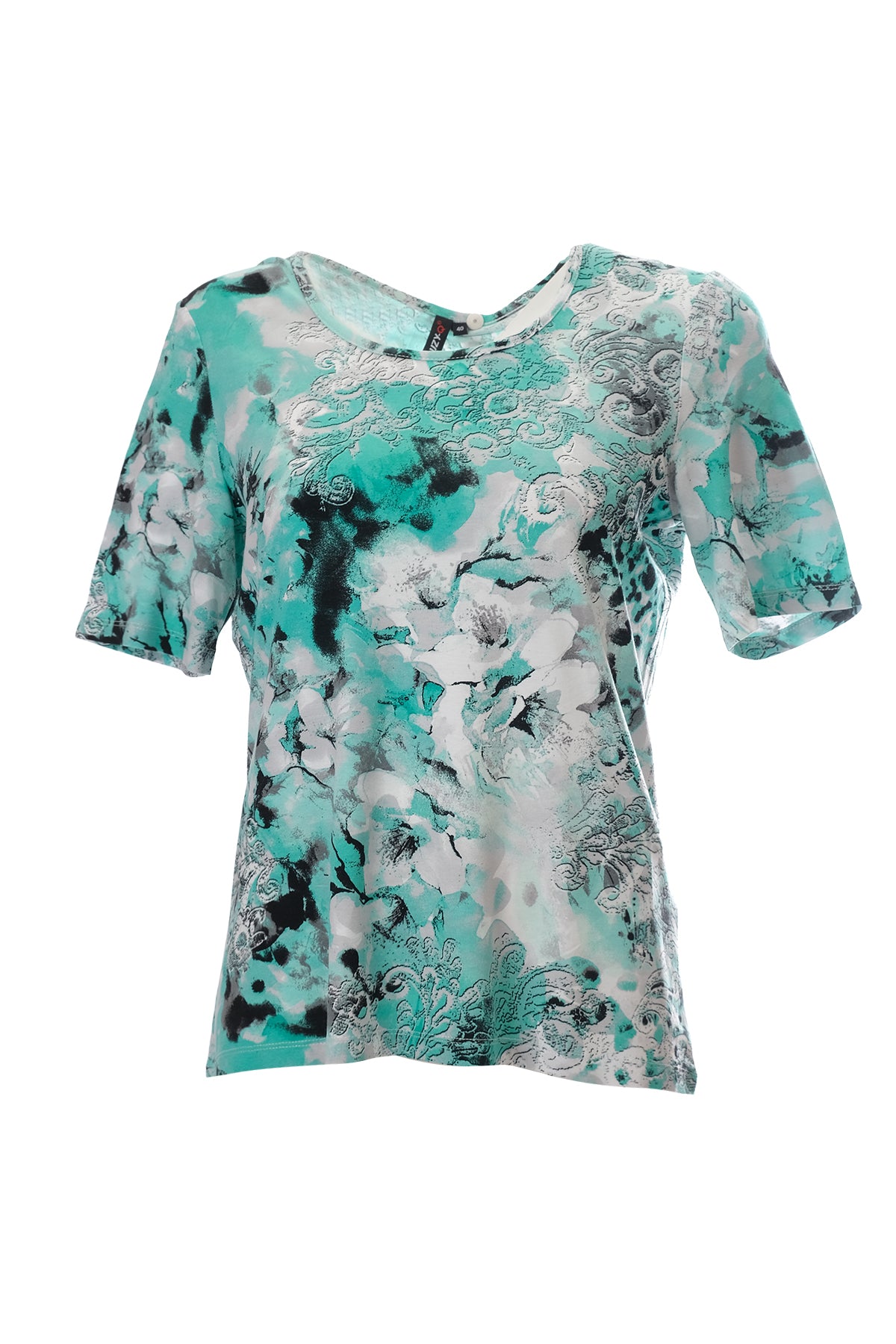Canel Kadın Kısa Kol Regular Fit T-Shirt - Çiçek Desenli Main image