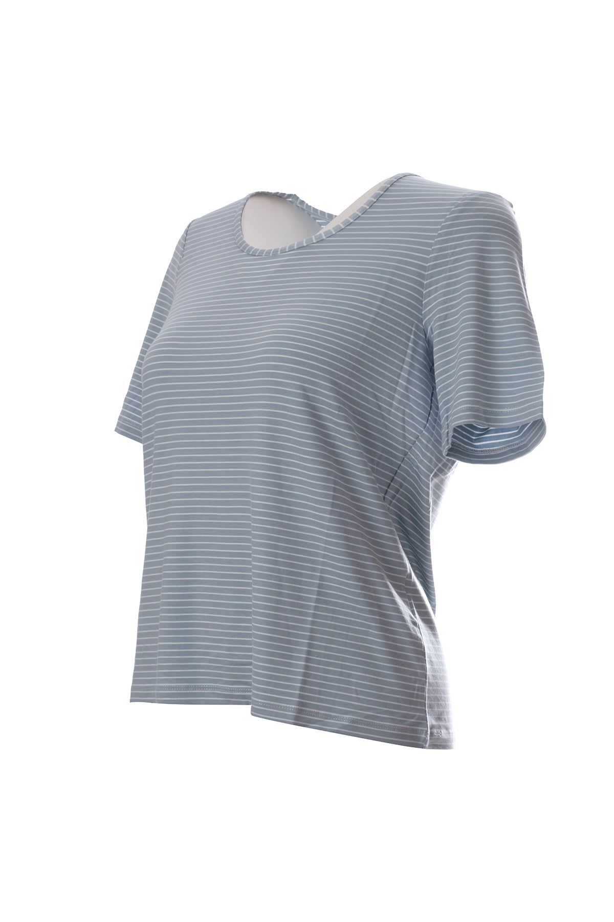 Canel Minimalist Çizgili Kısa Kol Kadın T-Shirt - Günlük Kullanım Secondary image