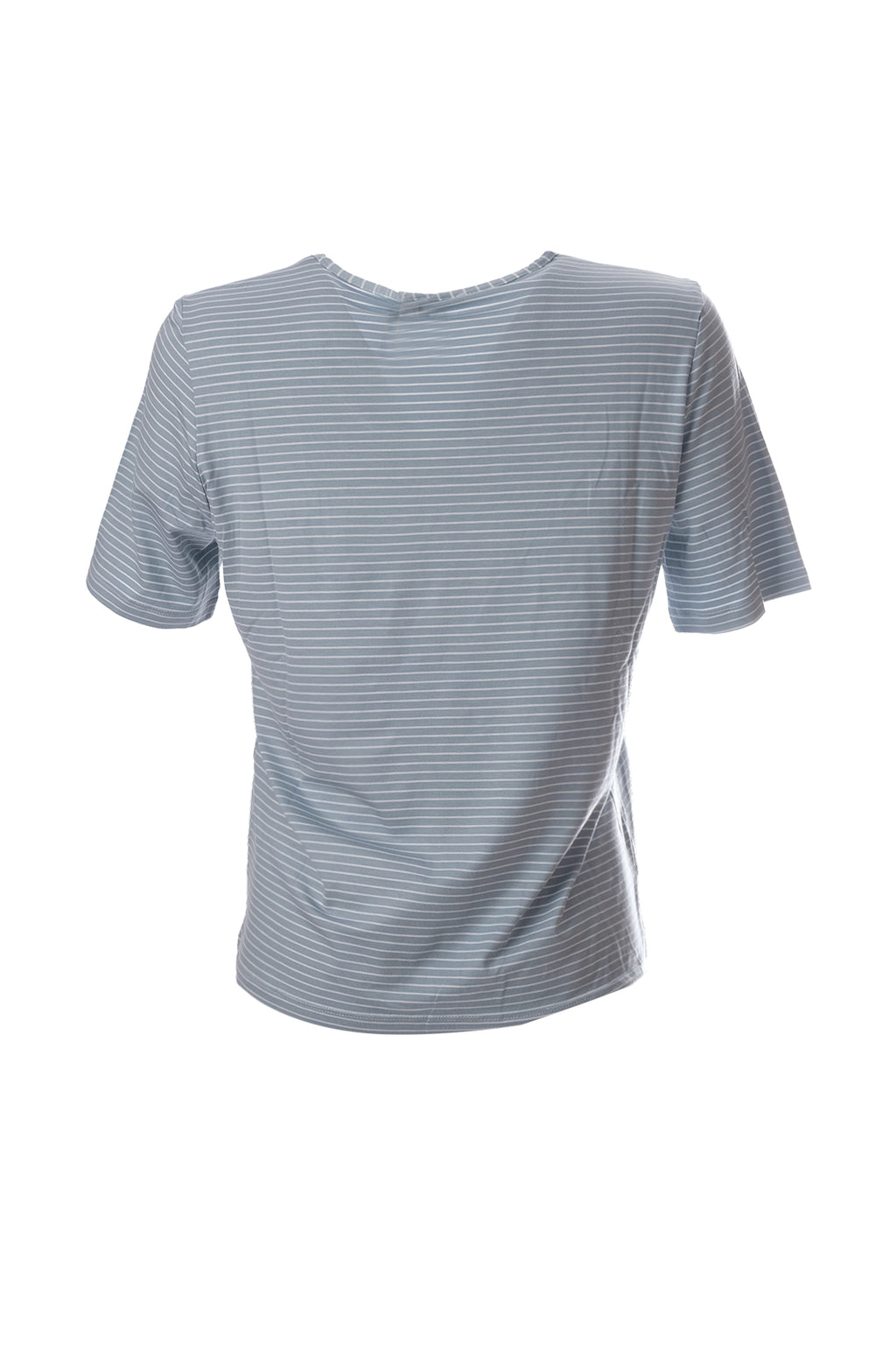 Canel Minimalist Çizgili Kısa Kol Kadın T-Shirt - Günlük Kullanım