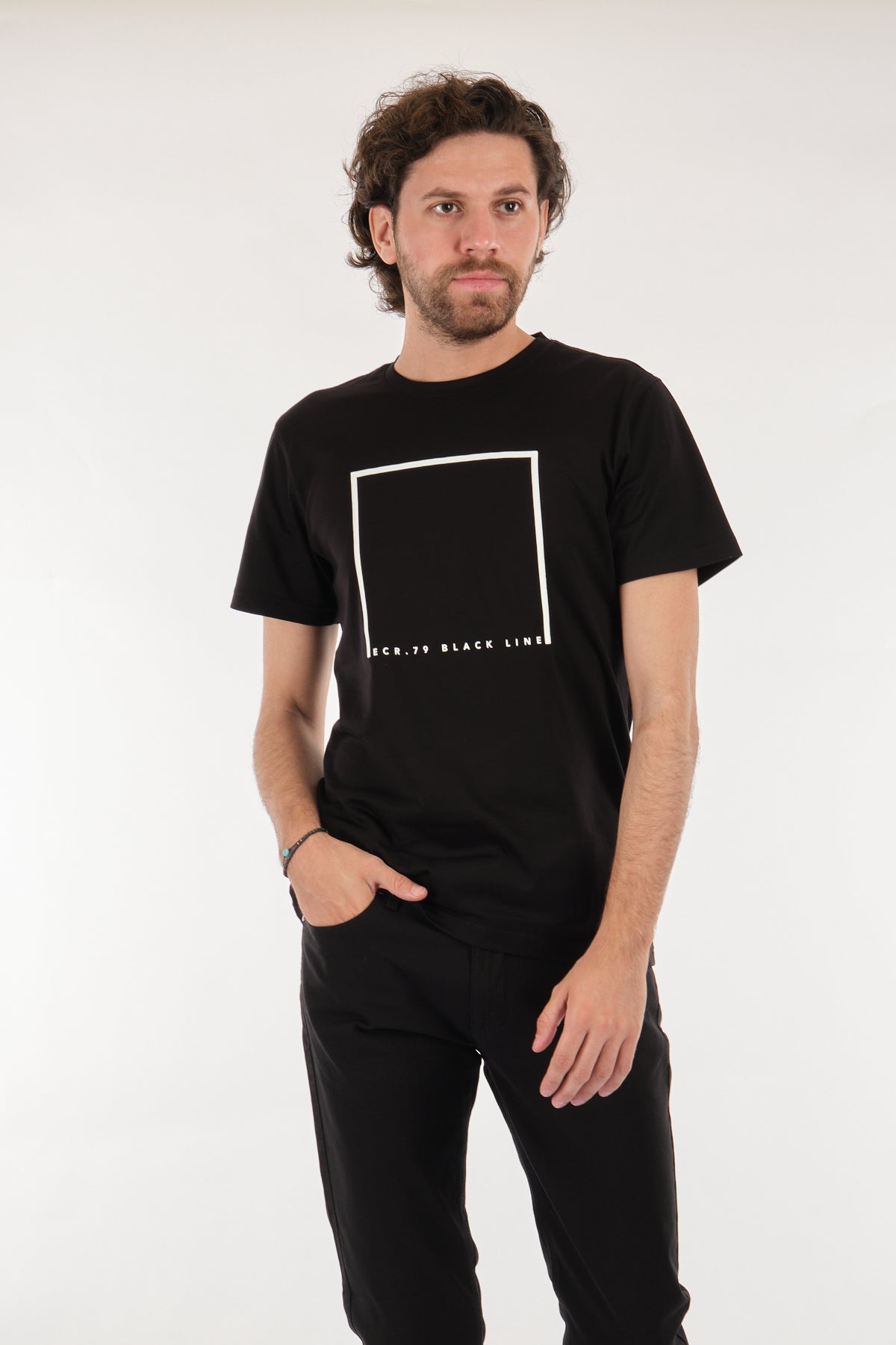 Ecer Minimalist Oversize Kısa Kol Erkek T-Shirt - Günlük Kullanım Secondary image