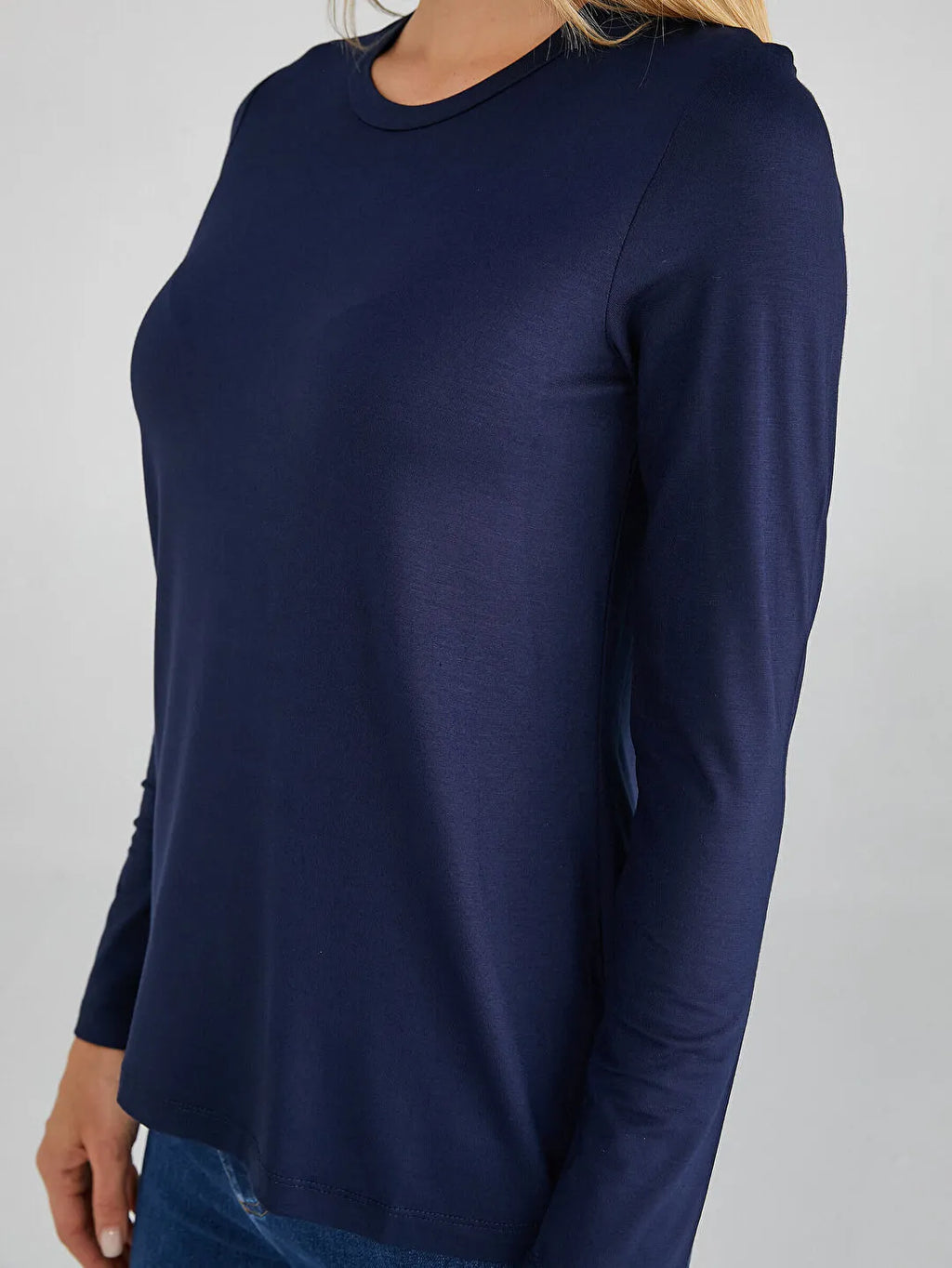 Faik Sönmez Minimalist Oversize Uzun Kol Kadın T-Shirt - Günlük Şıklık