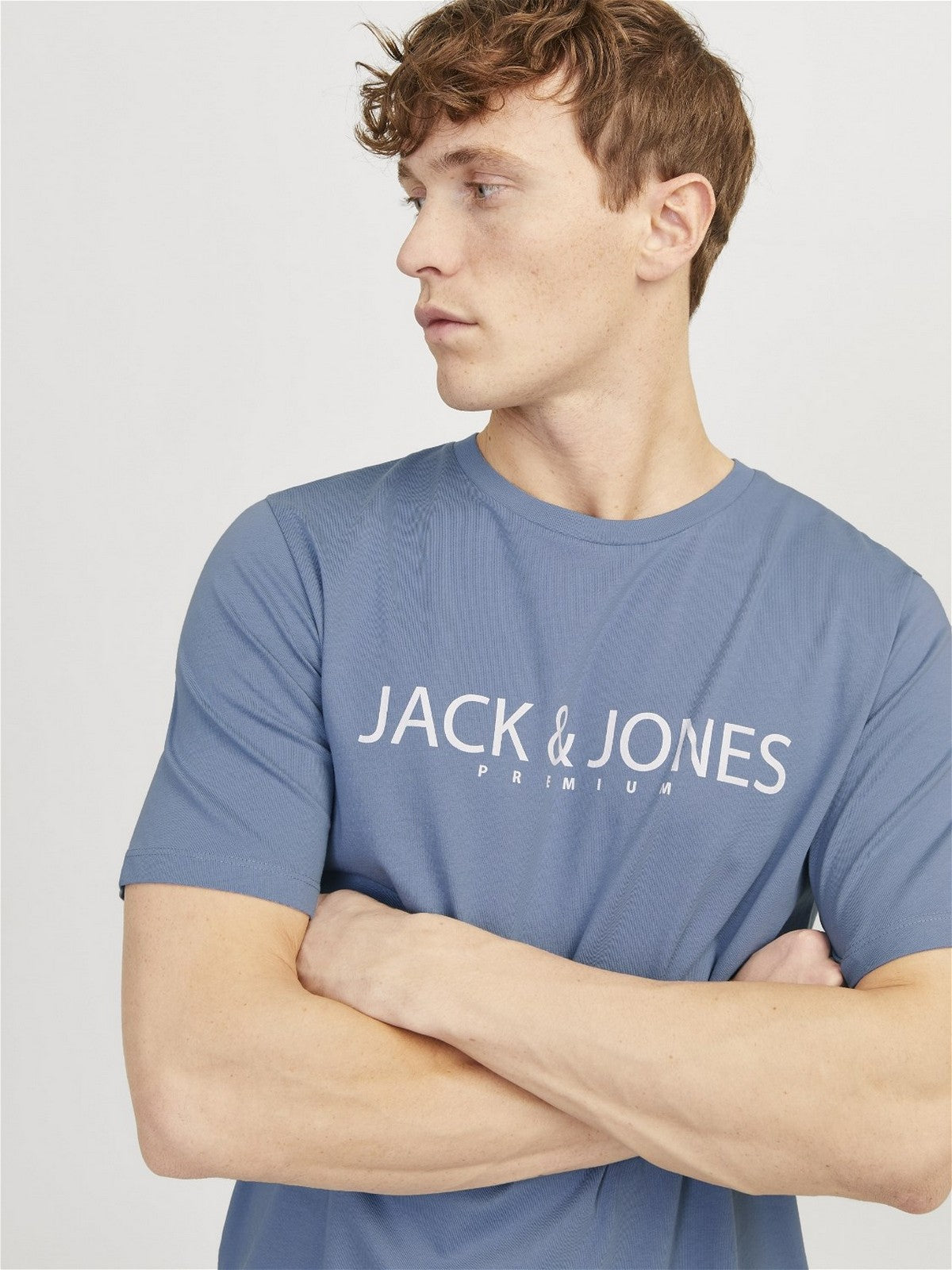 Jack&Jones Plus Oversize Minimalist Tişört - Kısa Kol Yuvarlak Yaka