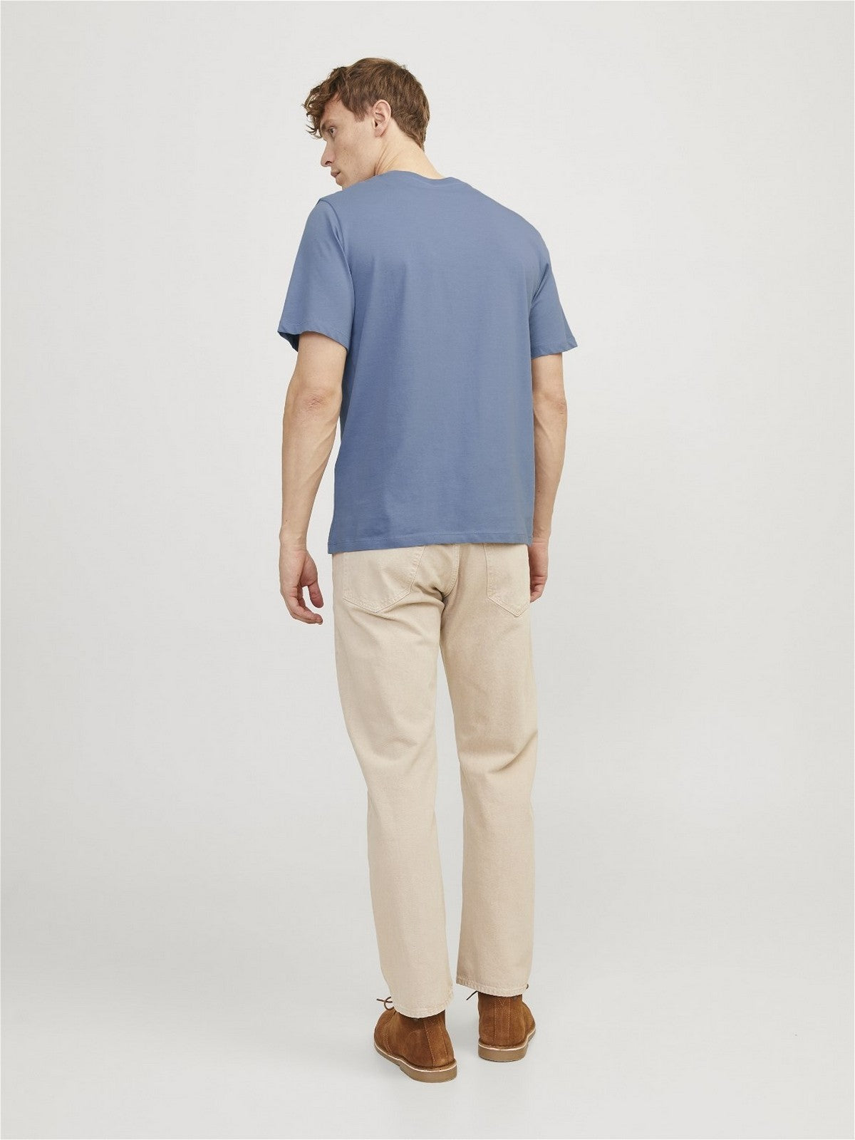 Jack&Jones Plus Oversize Minimalist Tişört - Kısa Kol Yuvarlak Yaka