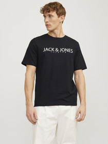 Jack&Jones Plus Oversize Minimalist Tişört - Kısa Kol Yuvarlak Yaka