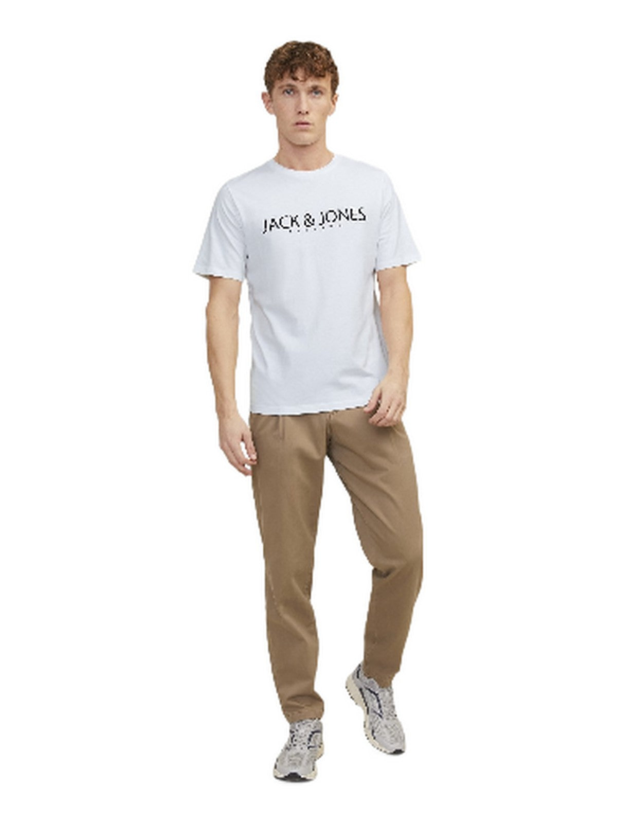 Jack&Jones Plus Oversize Minimalist Tişört - Kısa Kol Yuvarlak Yaka