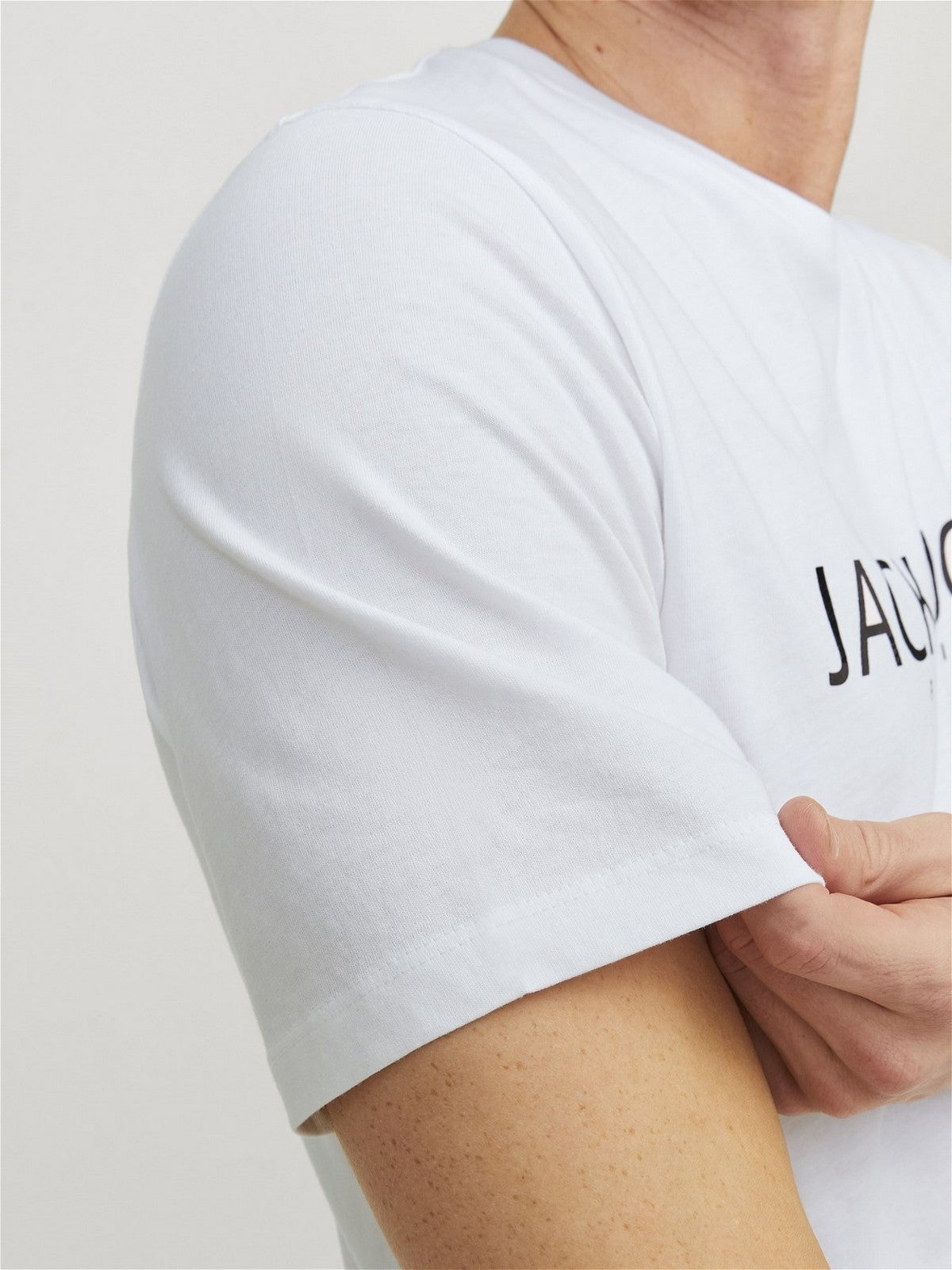 Jack&Jones Plus Oversize Minimalist Tişört - Kısa Kol Yuvarlak Yaka