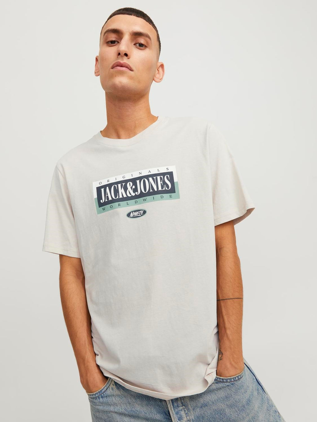 Jack&Jones Minimalist Oversize Erkek T-Shirt - Günlük Stil