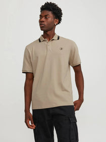 Jack&Jones Minimalist Polo Yaka Kısa Kol Erkek Tişört - Günlük Stil