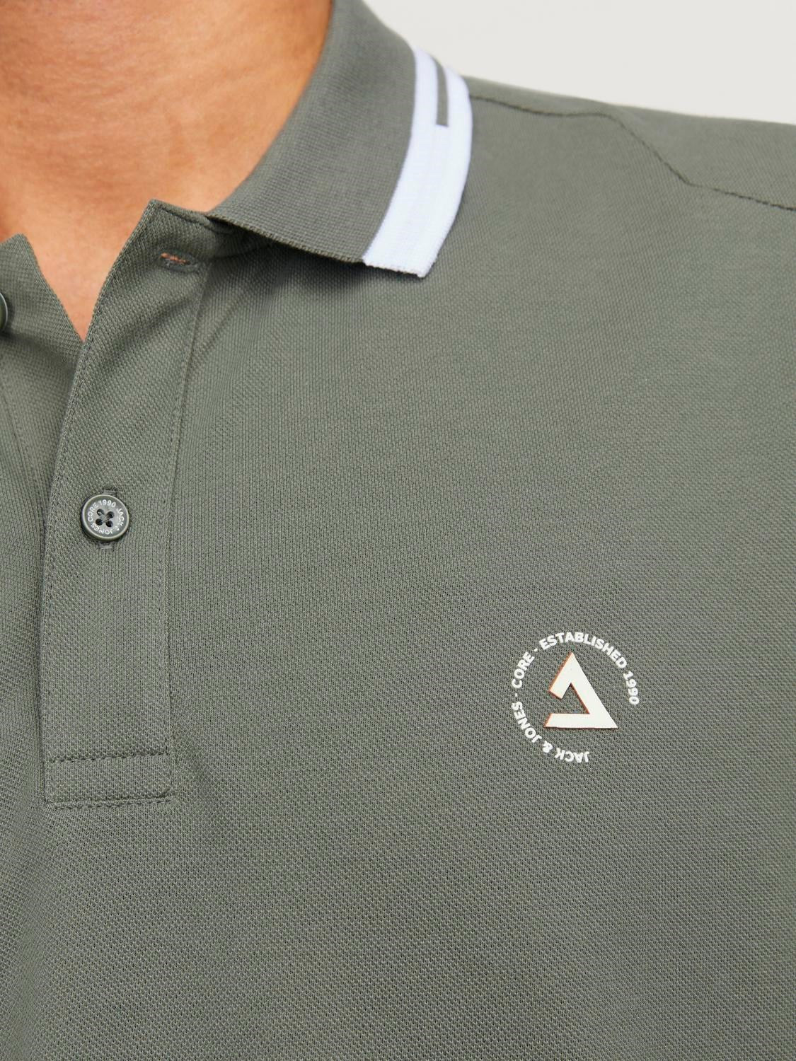 Jack&Jones Minimalist Polo Yaka Kısa Kol Erkek Tişört - Günlük Stil