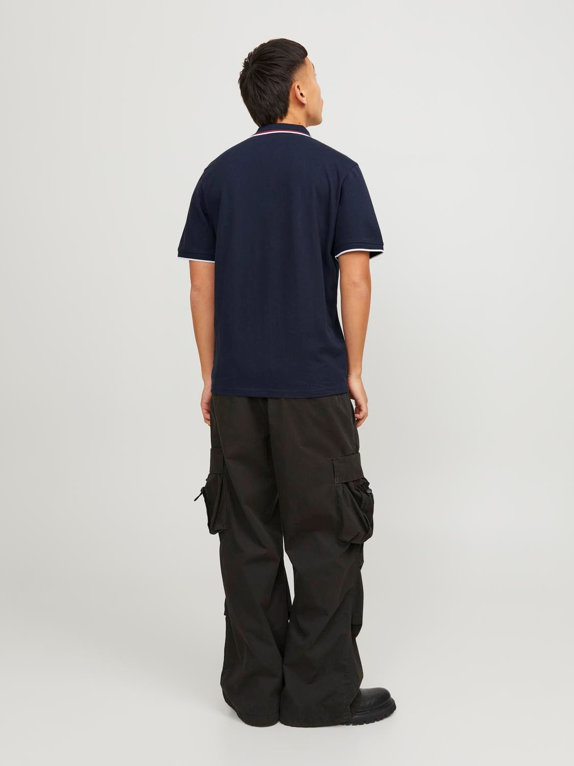 Jack&Jones Minimalist Polo Yaka Kısa Kol Erkek Tişört - Günlük Stil