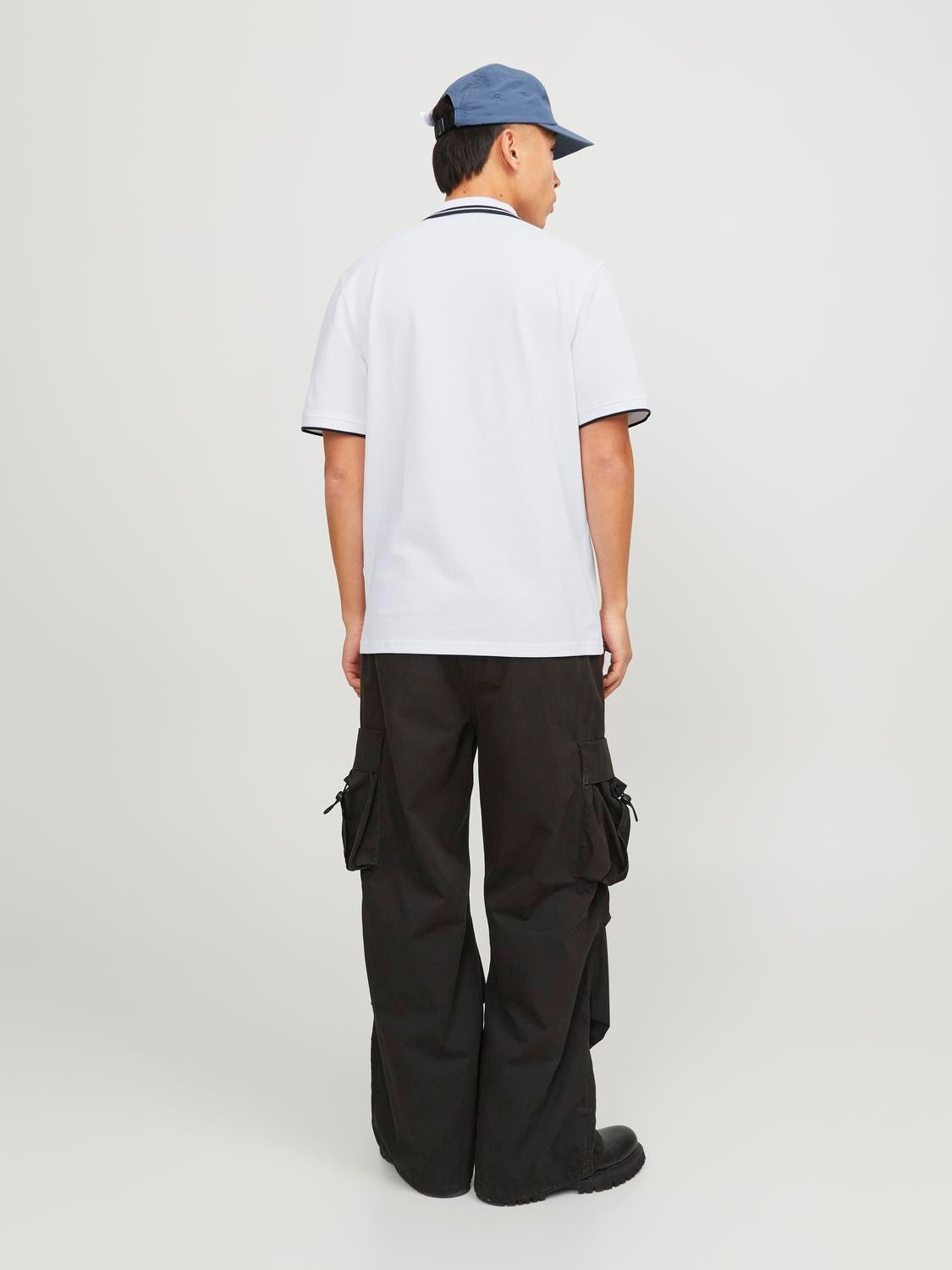 Jack&Jones Minimalist Polo Yaka Kısa Kol Erkek Tişört - Günlük Stil