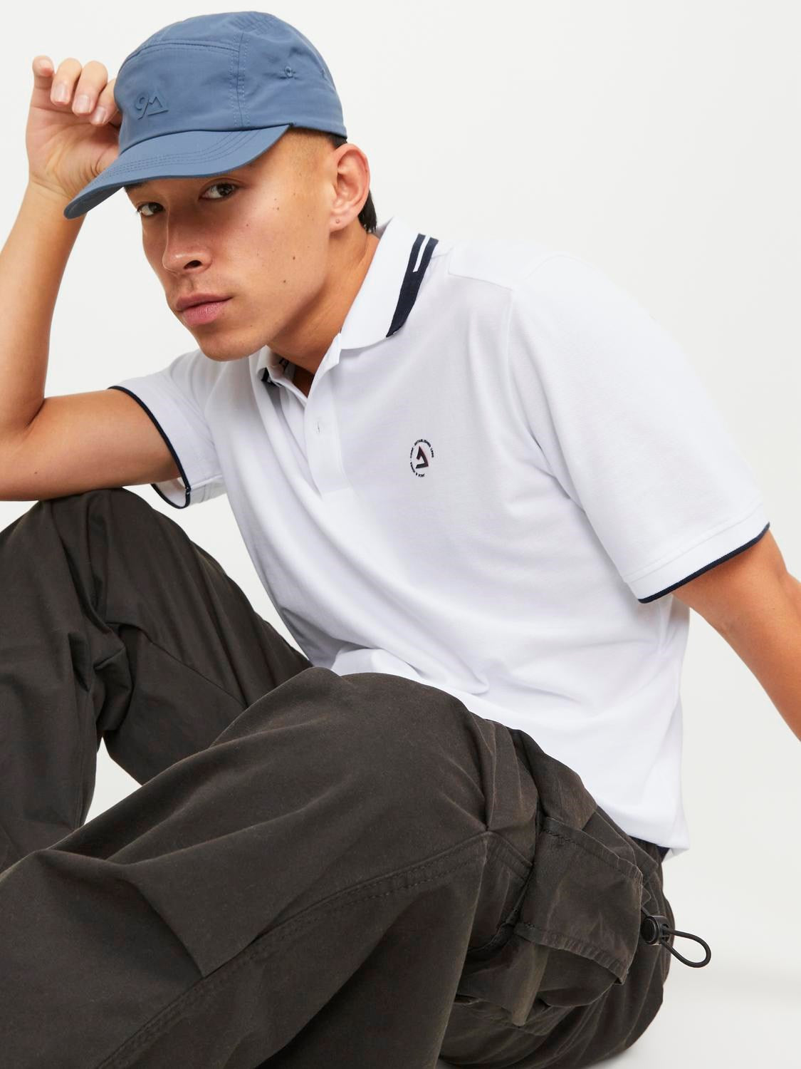 Jack&Jones Minimalist Polo Yaka Kısa Kol Erkek Tişört - Günlük Stil