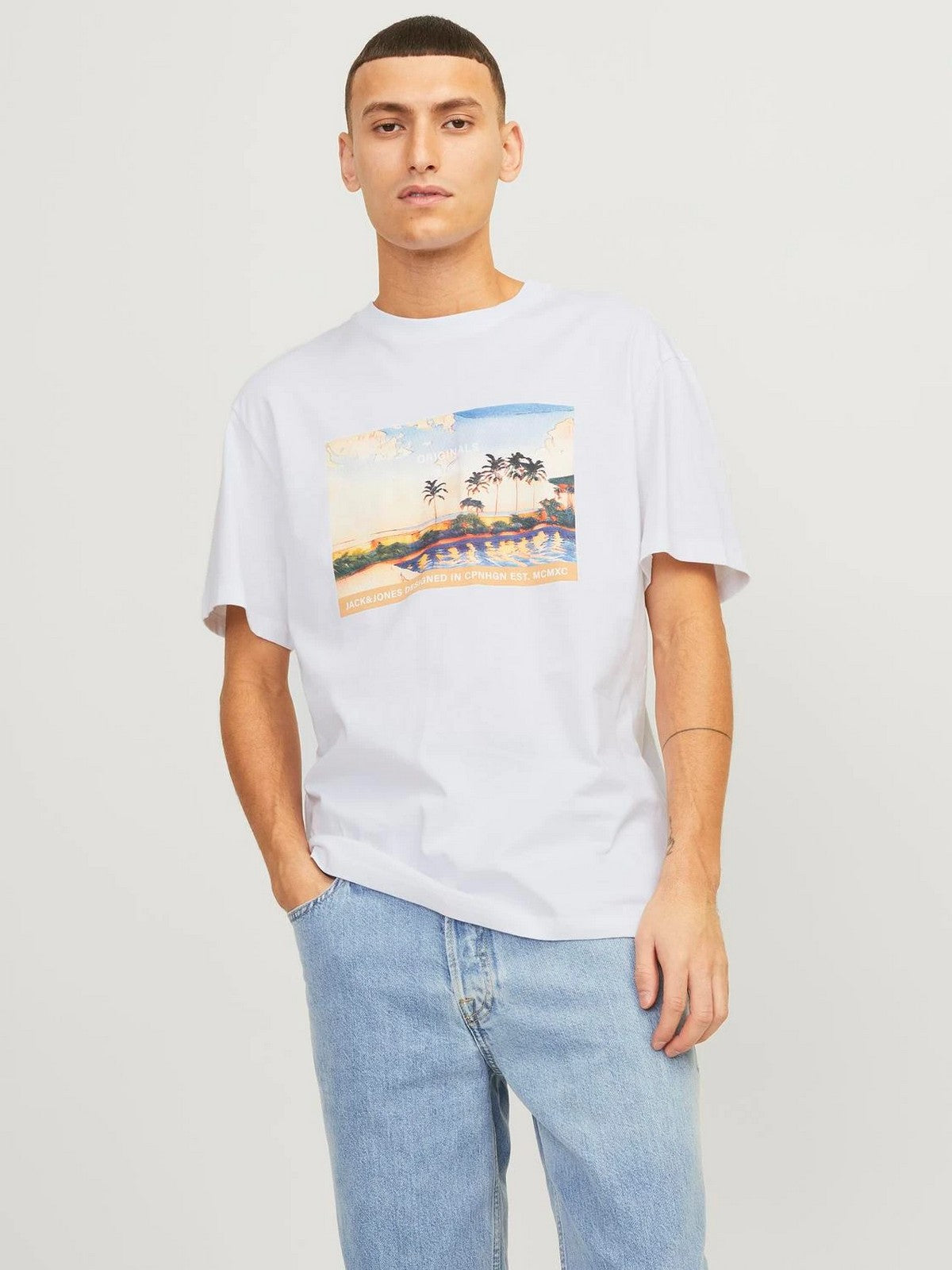 Jack&Jones Minimalist Oversize Erkek T-Shirt - Kısa Kol Yuvarlak Yaka Secondary image