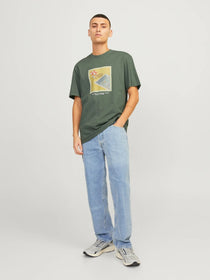 Jack&Jones Minimalist Oversize Erkek T-Shirt - Kısa Kol Yuvarlak Yaka