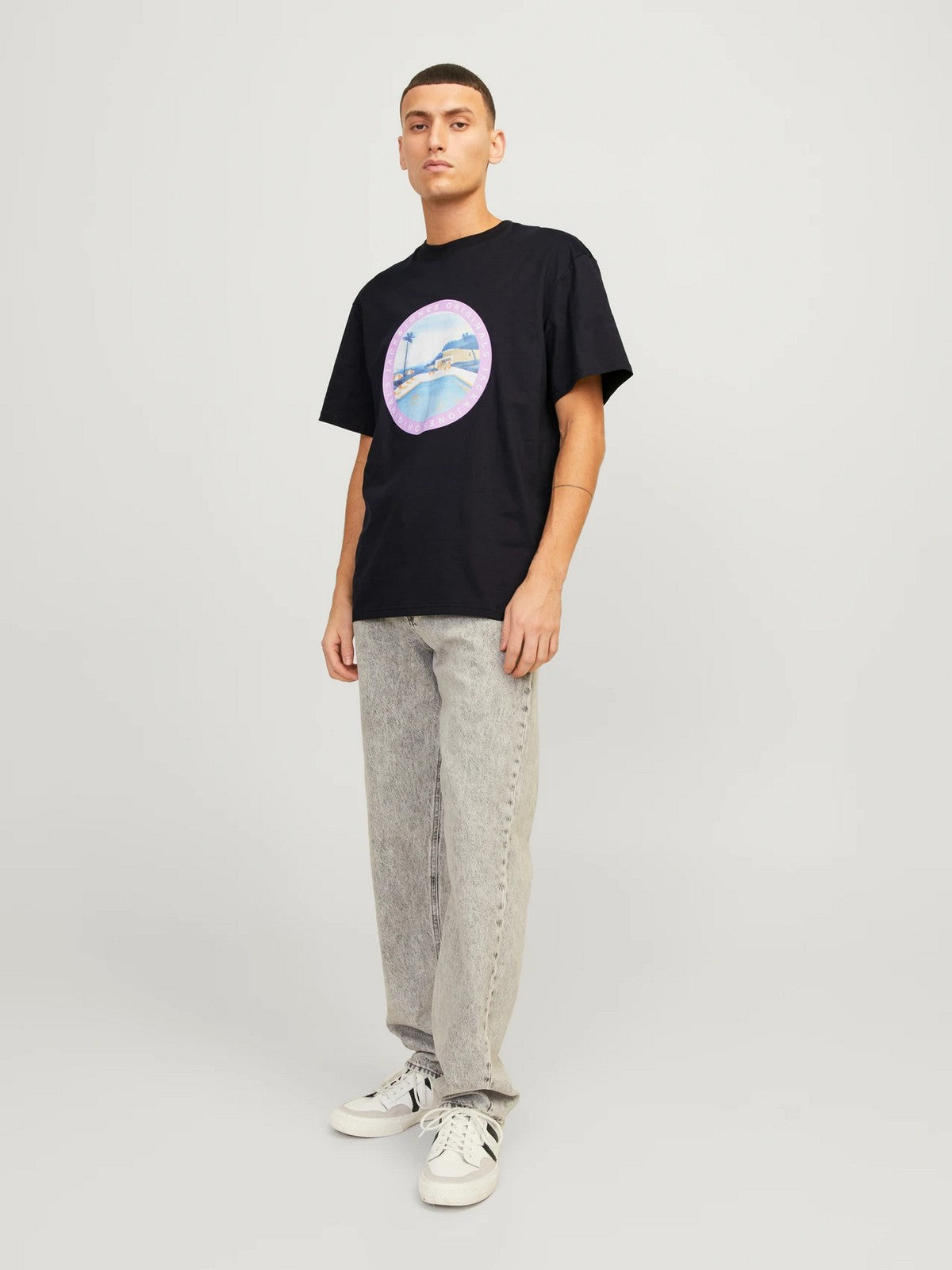 Jack&Jones Minimalist Oversize Erkek T-Shirt - Kısa Kol Yuvarlak Yaka