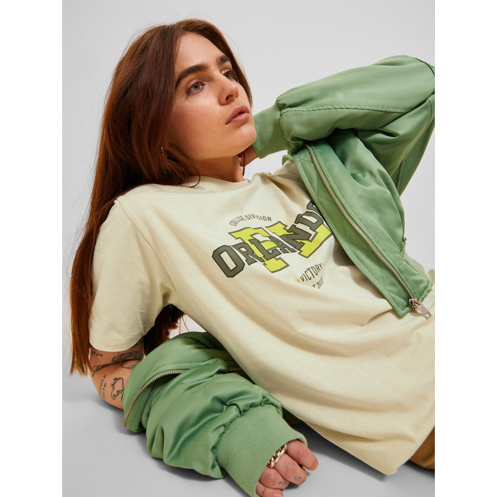 Jack&Jones JJXX Oversize Kadın T-Shirt - Kısa Kol, Minimalist, Günlük