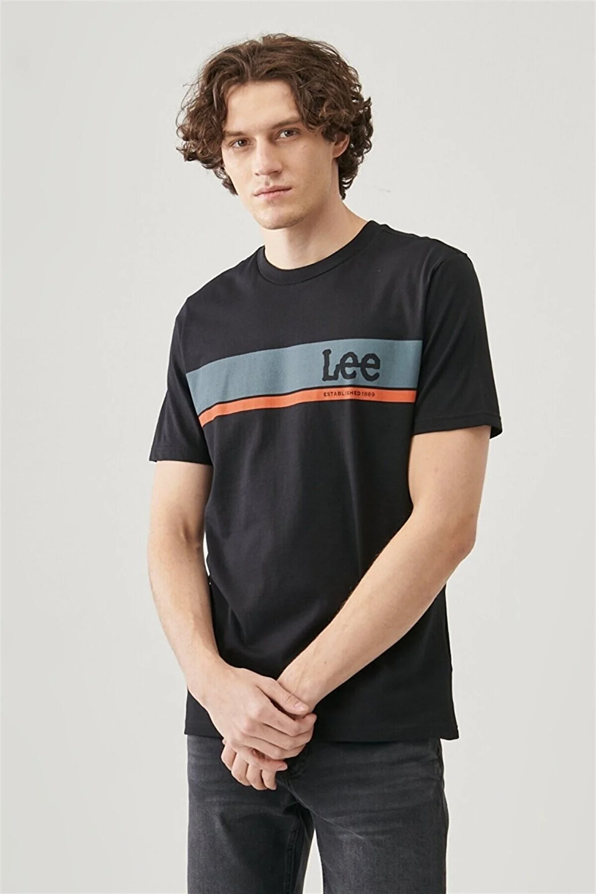 Lee Minimalist Erkek T-Shirt - Kısa Kol Yuvarlak Yaka Günlük Ana görsel