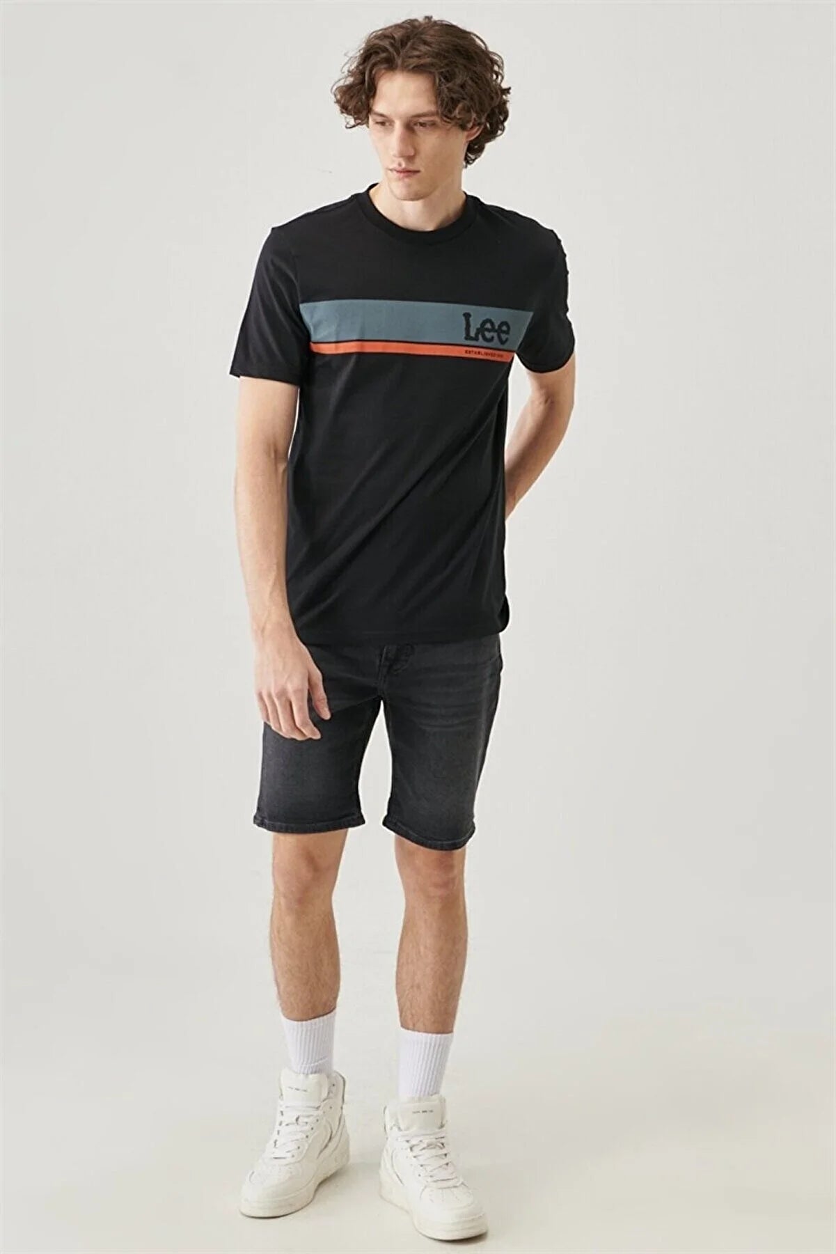 Lee Minimalist Erkek T-Shirt - Kısa Kol Yuvarlak Yaka Günlük