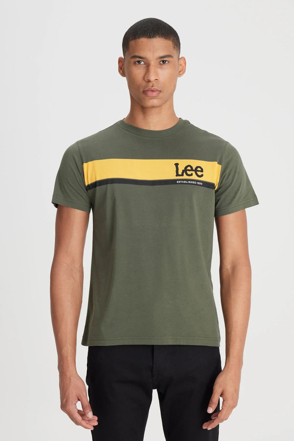 Lee Erkek Minimalist Regular Fit Kısa Kol Tişört - Günlük Kullanım