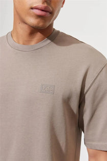 Lee Oversize Minimalist Erkek T-Shirt - Kısa Kol Rahat
