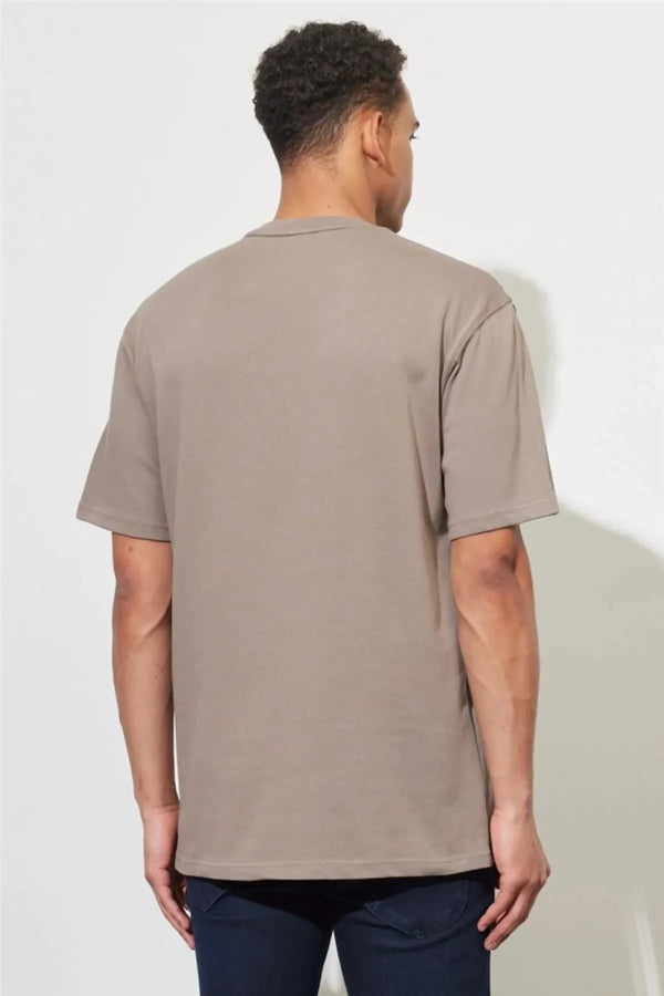 Lee Oversize Minimalist Erkek T-Shirt - Kısa Kol Rahat