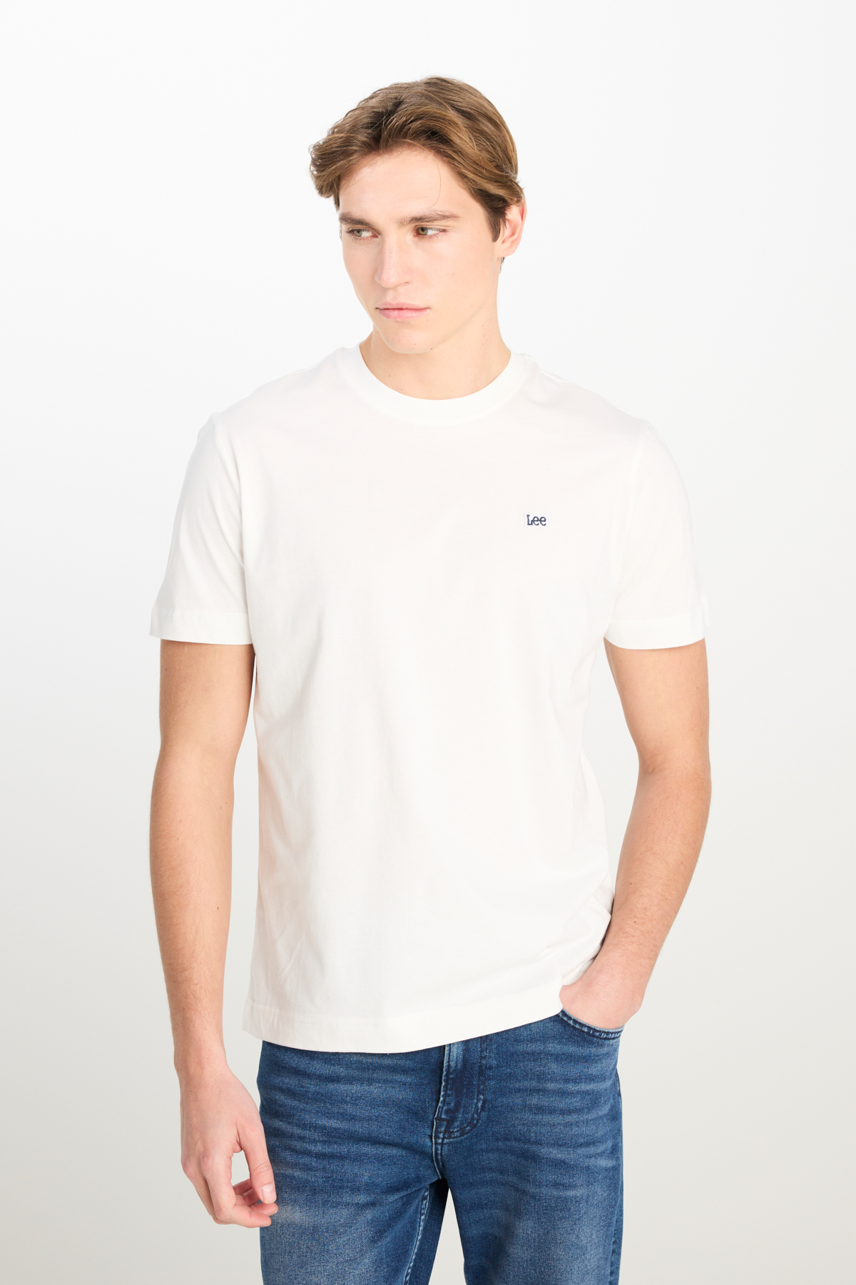 Regular Fit Normal Kesim Bisiklet Yaka Pamuklu T-Shirt Lee Main image
