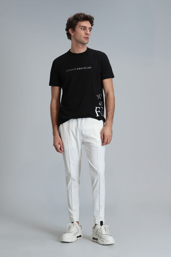 Lufian Oversize Kısa Kol Yuvarlak Yaka Erkek T-Shirt - Minimalist Stil