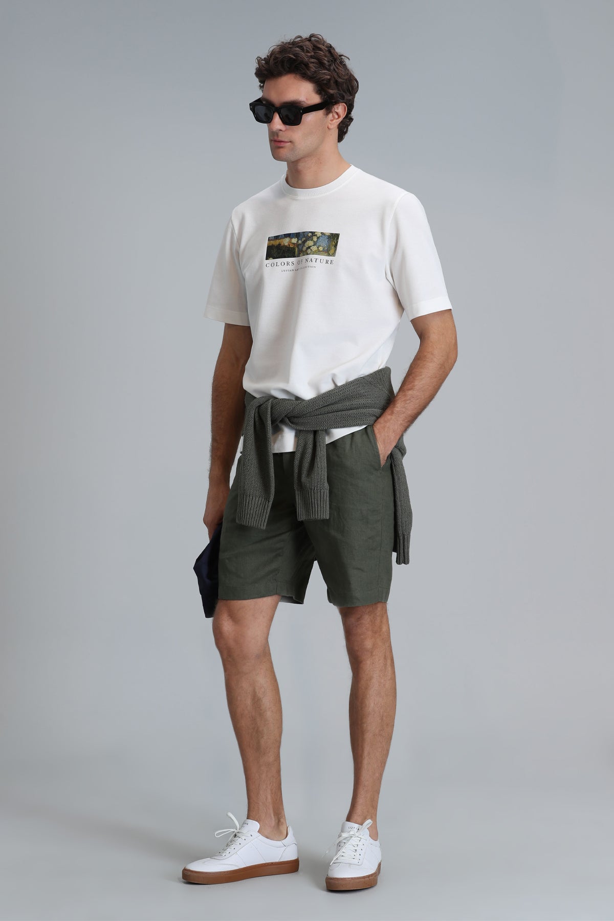 Lufian Minimalist Oversize Erkek T-Shirt - Kısa Kol - Günlük Kullanım