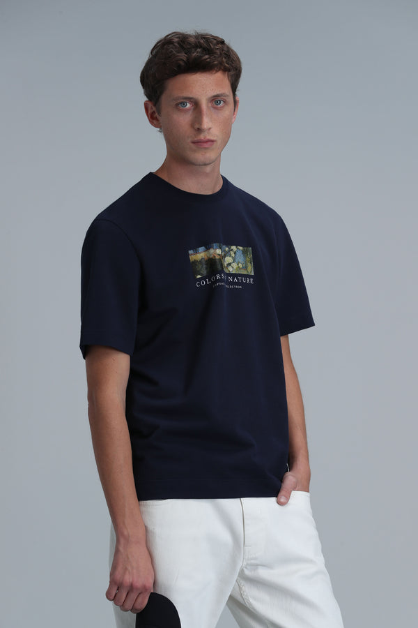 Lufian Minimalist Oversize Erkek T-Shirt - Kısa Kol - Günlük Kullanım
