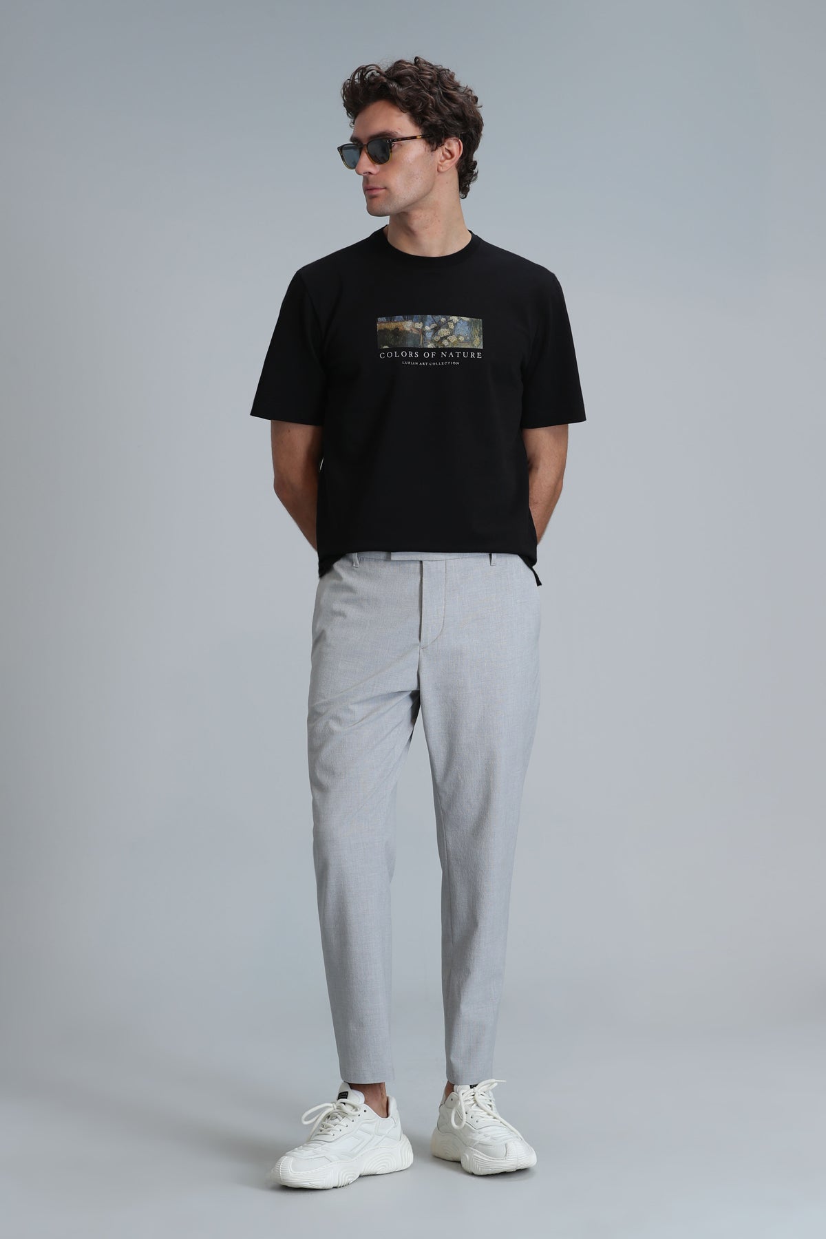 Lufian Minimalist Oversize Erkek T-Shirt - Kısa Kol - Günlük Kullanım
