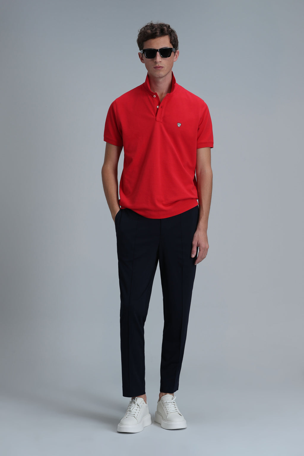 Lufian Minimalist Polo Yaka Kısa Kol Erkek T-Shirt - Günlük Şıklık
