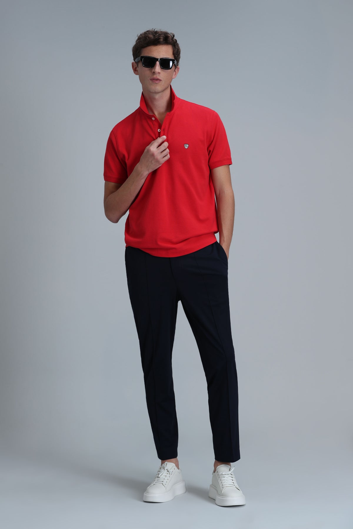 Lufian Minimalist Polo Yaka Kısa Kol Erkek T-Shirt - Günlük Şıklık