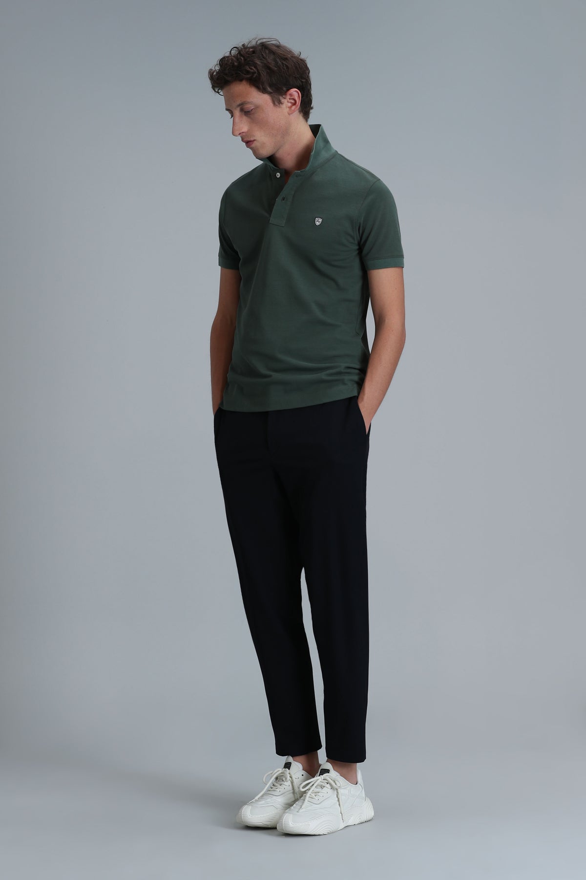 Lufian Minimalist Polo Yaka Kısa Kol Erkek T-Shirt - Günlük Şıklık
