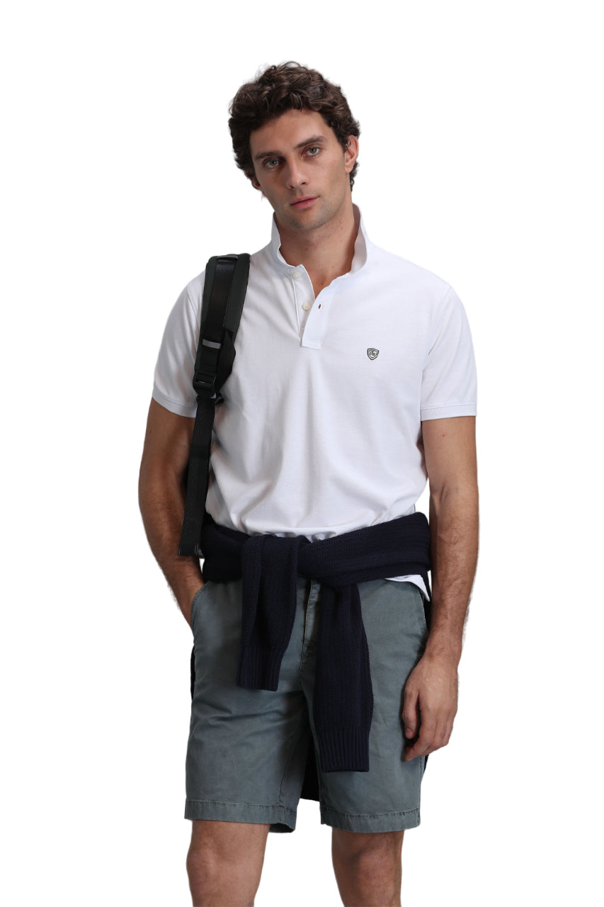 Lufian Minimalist Polo Yaka Kısa Kol Erkek T-Shirt - Günlük Şıklık