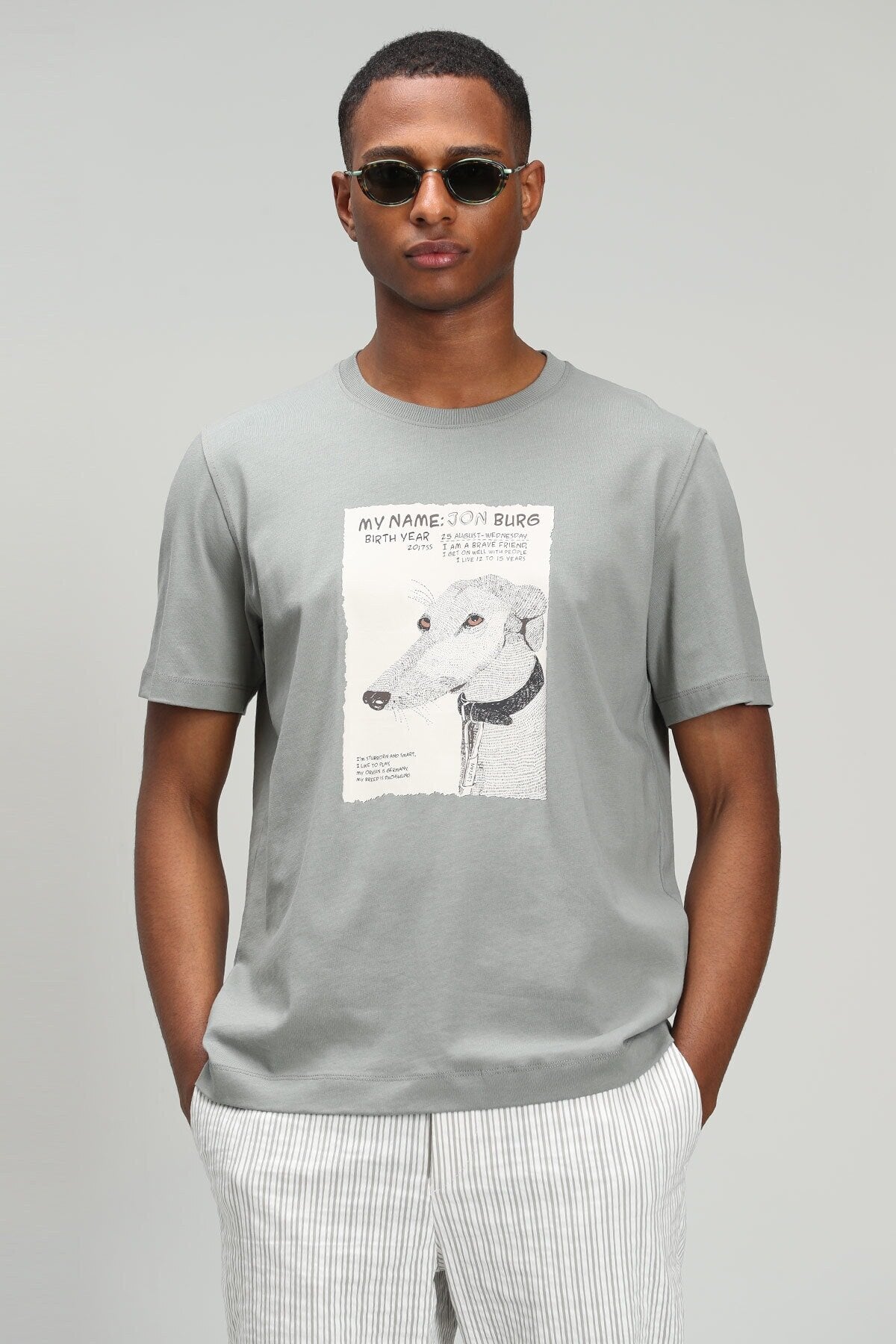 Lufian Oversize Minimalist Erkek T-Shirt - Kısa Kol Yuvarlak Yaka Günlük Main image