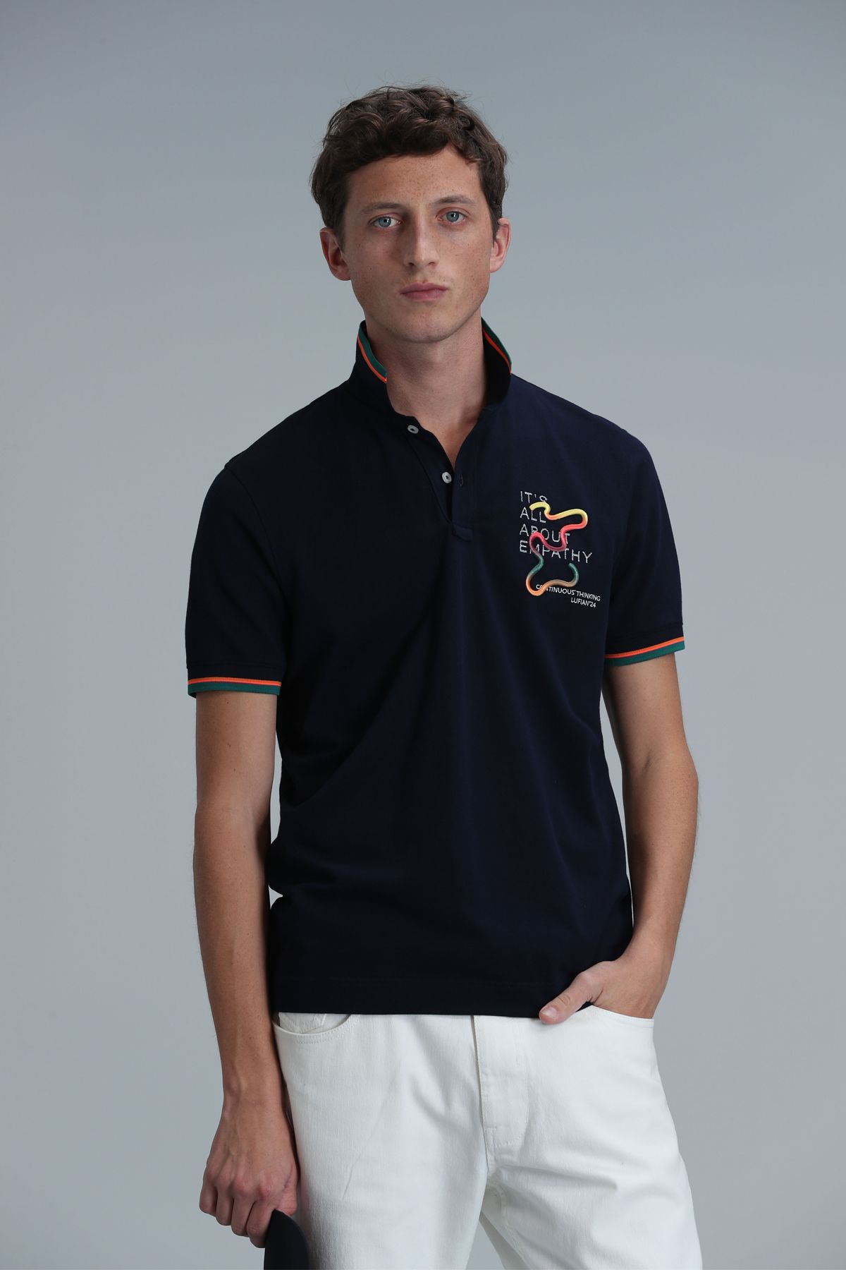 Lufian Minimalist Polo Yaka Kısa Kol Erkek T-Shirt - Günlük Kombinleriniz İçin