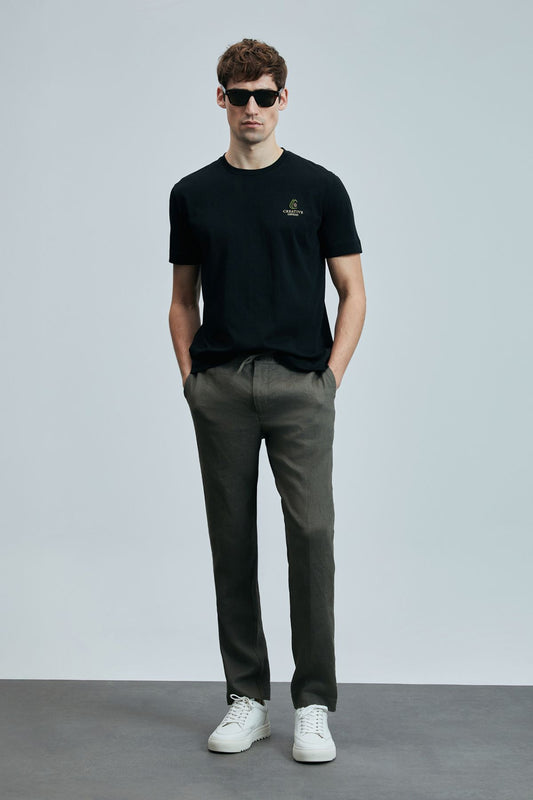 Lufian Minimalist Yuvarlak Yaka Kısa Kol Erkek T-Shirt - Günlük Stil