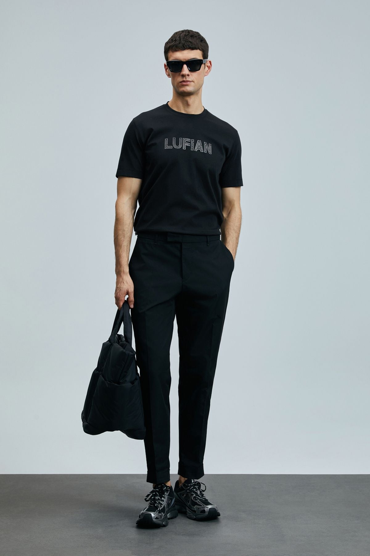 Lufian Minimalist Oversize Yuvarlak Yaka Kısa Kol Erkek T-Shirt Secondary image