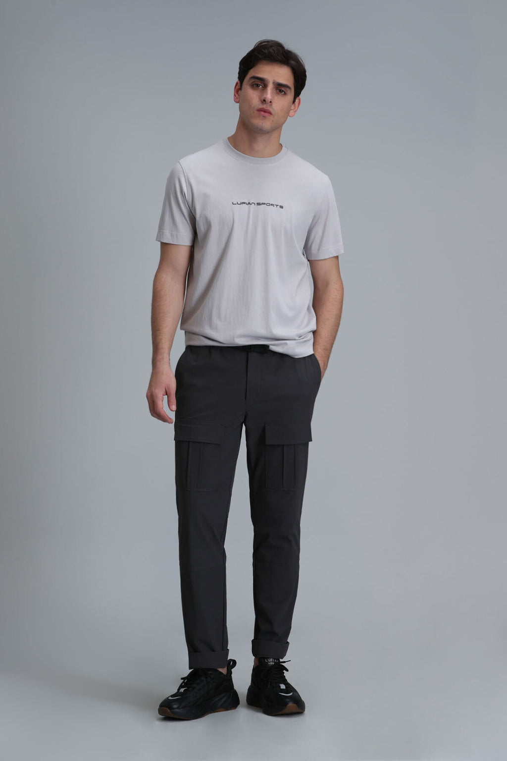 Lufian Oversize Minimalist Erkek T-Shirt - Kısa Kol Yuvarlak Yaka Günlük