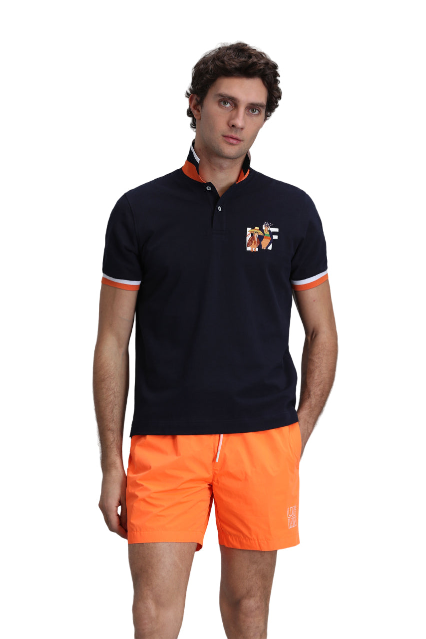 Lufian Minimalist Polo Yaka Kısa Kol Erkek T-Shirt - Günlük Şıklık Main image