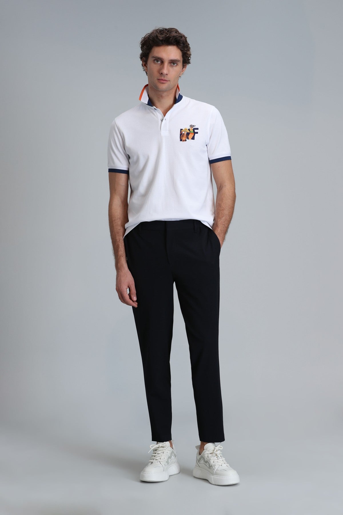 Lufian Minimalist Polo Yaka Kısa Kol Erkek T-Shirt - Günlük Şıklık