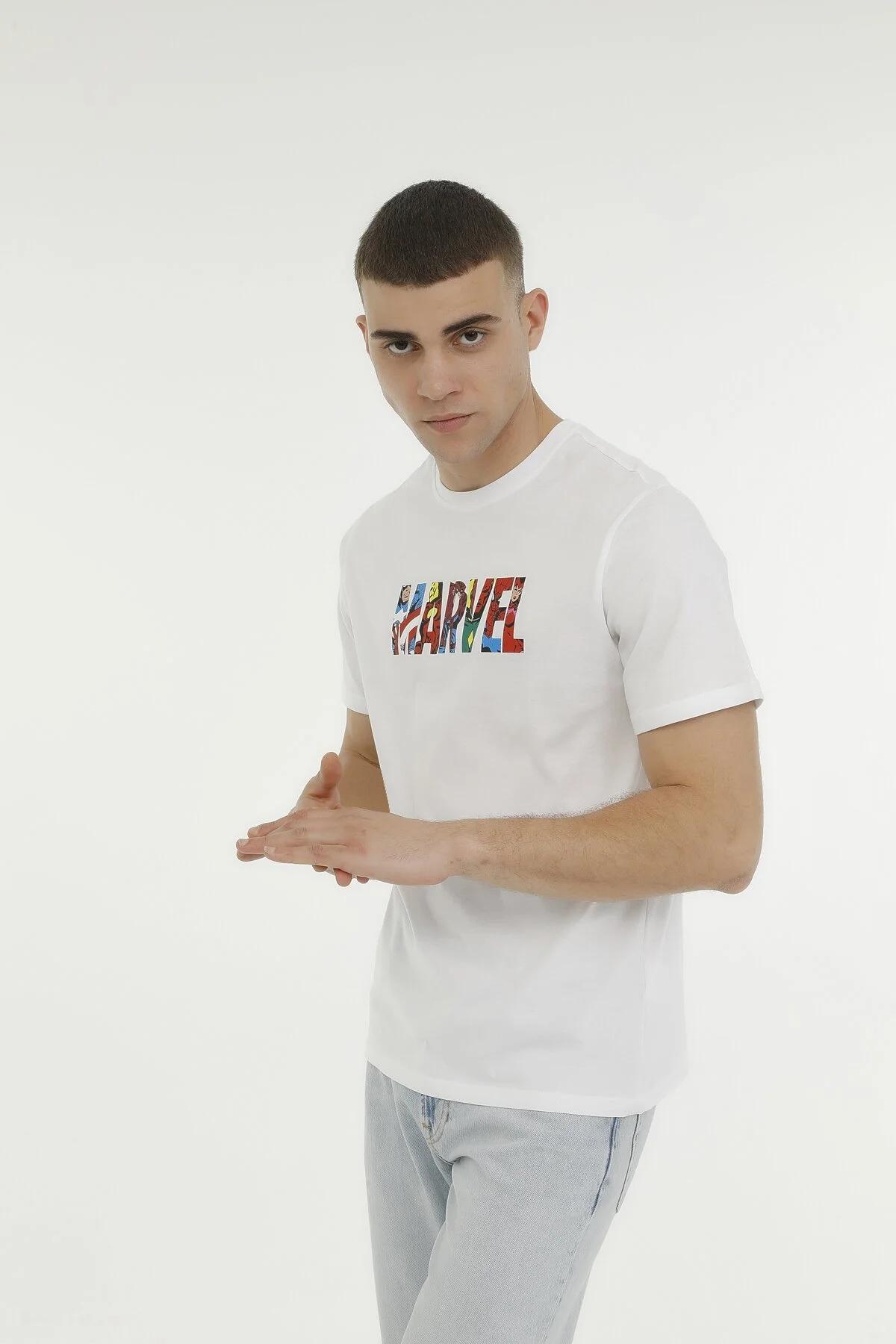 Lumberjack Marvel Baskılı Regular Fit Kısa Kol Erkek T-Shirt - Günlük Kullanım Main image