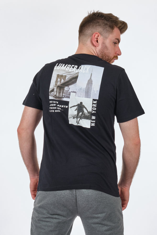 Lumberjack Oversize Erkek T-Shirt - Brooklyn Köprüsü Baskılı