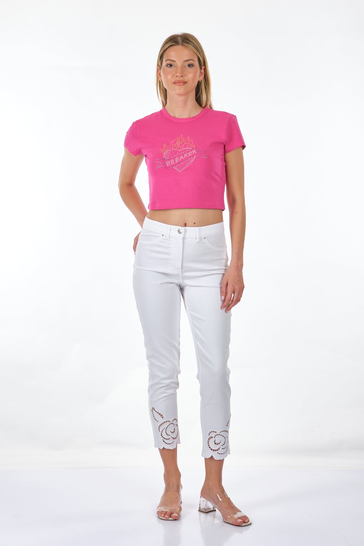 Only Minimalist Crop T-Shirt - Kısa Kol Yuvarlak Yaka Günlük Main image
