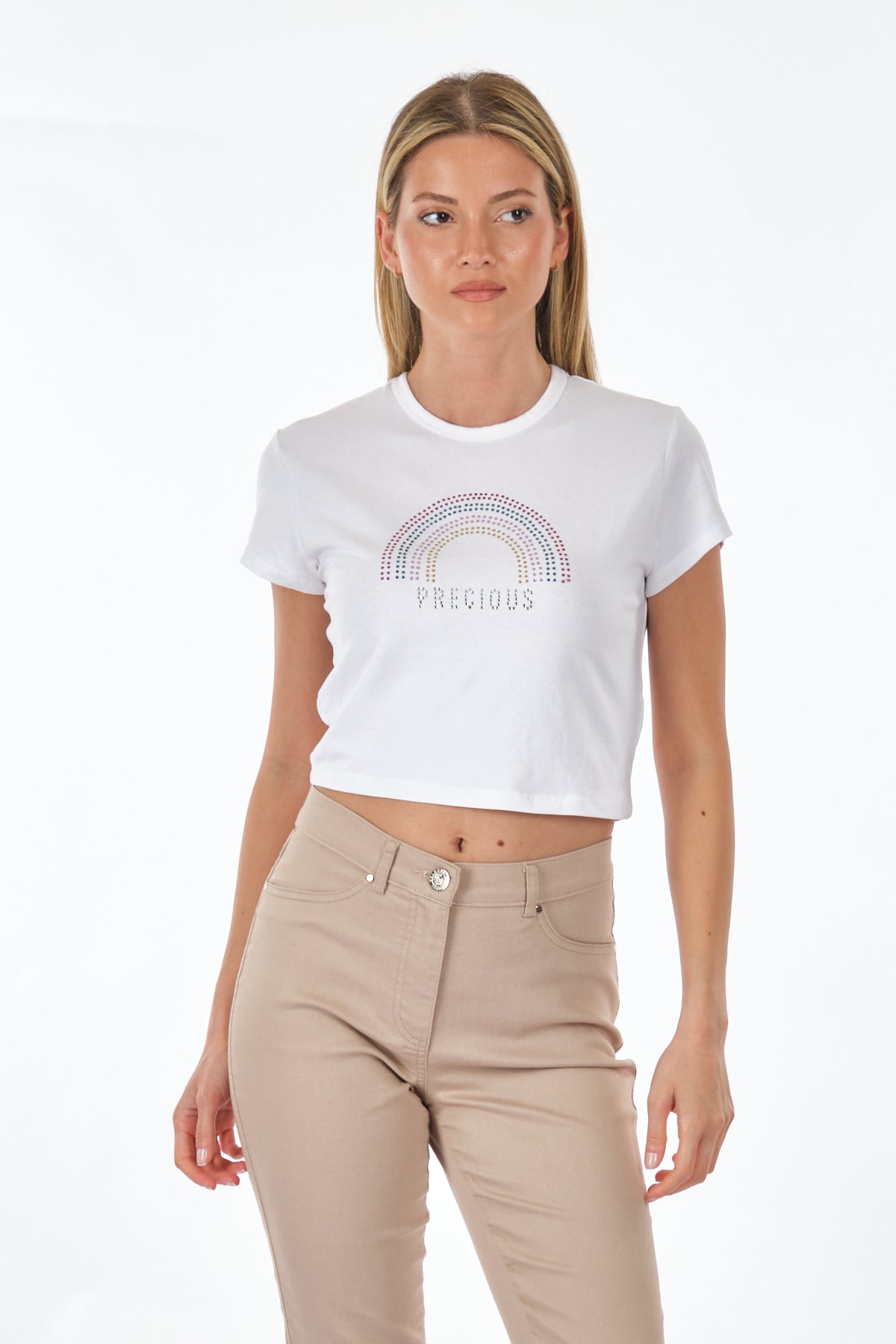 Only Minimalist Crop T-Shirt - Kısa Kol Yuvarlak Yaka Günlük Secondary image