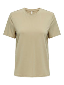 Only Minimalist Oversize Tişört - Yuvarlak Yaka Kısa Kol - Günlük